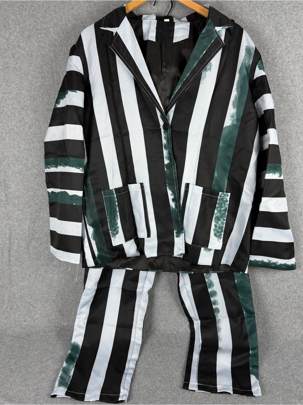Beetlejuice Costume Set Men’s XL - Blazer & Pants Michael Keaton